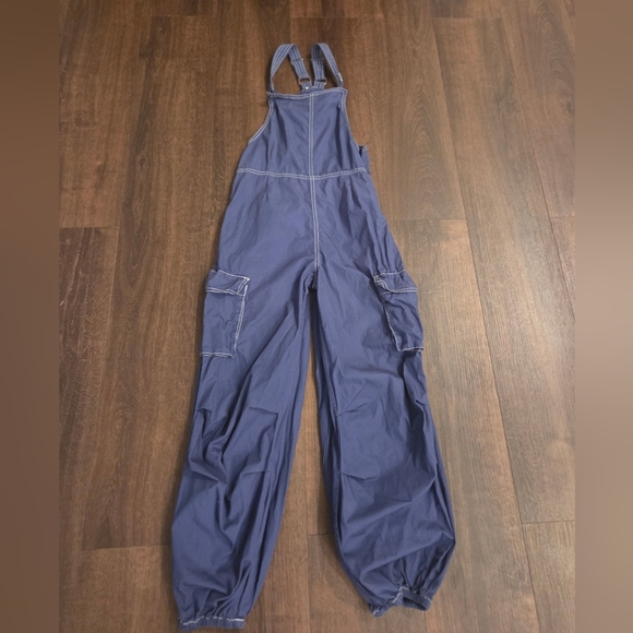Navy Kids Overalls with Pockets - Picture 6 of 7